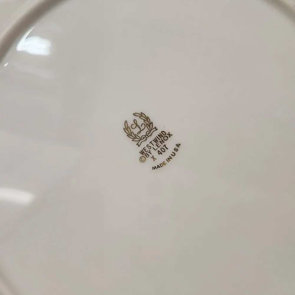 Lenox Westwind X-407 (2) Oval Serving Bowl (12)‎ Dinner Plates (12) Salad Plates